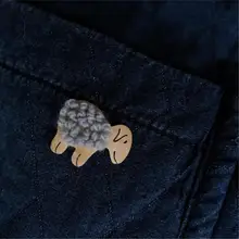 ドイツ製ハンドメイドのココナッツシェルボタン【ウール製・小羊デザイン・穴あけ不要】