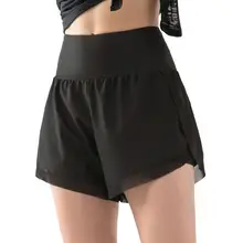 速乾防透けスポーツショートパンツ【夏用・ゆったり・ハイウエスト・ヨガ対応】（セットアップ対応）