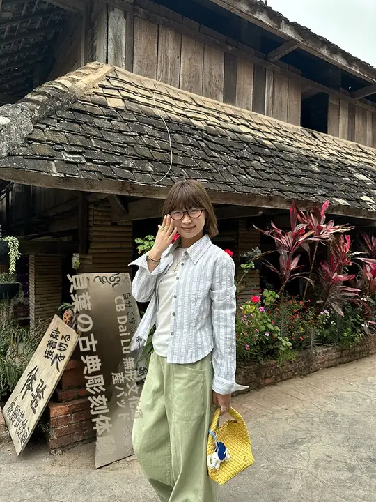 ストライプ右肩 シャツ トップス 夏