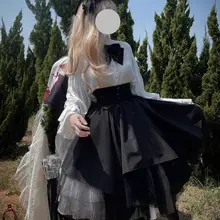 ゴシックスタイルのウエストシェイプ修 道女ドレス【ロリータ・コスプレ・成人式・パフォーマンス用】（セットアップ対応）