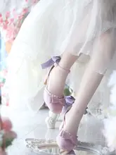 高めの太ヒール ロリータ風 サマーサンダル【女性用・カジュアル・柔らかい履き心地】