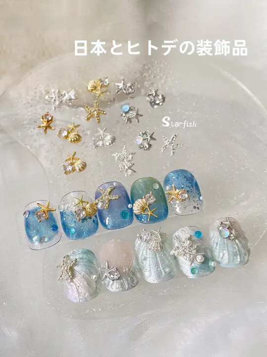 夏にぴったりの貝殻と海星の装飾品【立体的・合金・パール・幻彩デザイン】