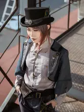 レトロ男女兼用 七分袖ピンリボンショートコート【スチームパンクスタイル・短丈・翻領】