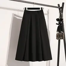 Aラインプリーツスカート【大きいサイズ・カジュアル・春秋用】（セットアップ対応）