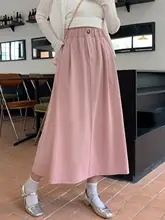 大きいサイズのAライン白色ハイウエストスカート【夏用・プリーツ・女性用】（セットアップ対応）