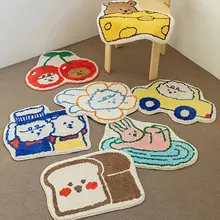 ラグ マット ファブリック 吸水 滑り止め 可愛い 家庭用 バスルーム 寝室 キッチン 「dailylike」