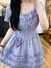 大きいサイズ フレンチスタイルのスクエアネックワンピース【夏用・ウエストマーク・可愛いプリンセスデザイン】