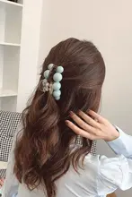 大きなパール付き髪束クリップ【高級感・後頭部向け】
