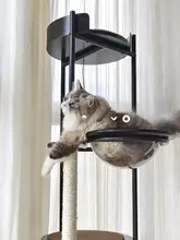 キャットタワー ペット キャットベッド 天然木 人気 デザイン感