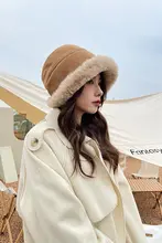 加厚毛糸のフェルト風フィッシャーハット【保温・耳あて付き・シンプルデザイン】