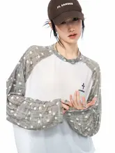 長袖Tシャツ レディース 水玉柄 ラグランスリーブ バイカラー UVカットトップス 通気性 凹凸素材 紫外線対策 夏 「ICH MODE」