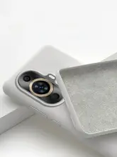 全包デザインの液体シリコン製スマートフォンケース【ホワイト・耐衝撃・Huawei nova11/nova10pro対応】