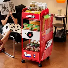 多機能移動式収納ラック【飲料・フルーツ用・大容量・リビング用】（セットアップ対応）