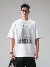 プリントラウンドネックTシャツ【夏用・男性・フィット】