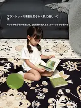 フランス風レトロデザインの洗えるラグ【リビング用・ソファ・テーブル・寝室対応】