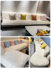 高級感のあるフェイクファー冬用ソファクッションカバー【滑り止め・厚手・長毛】