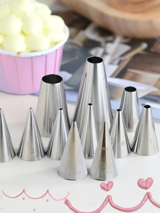 円口デコレーションノズル 小型【クリーム・マカロン・泡芙用】
