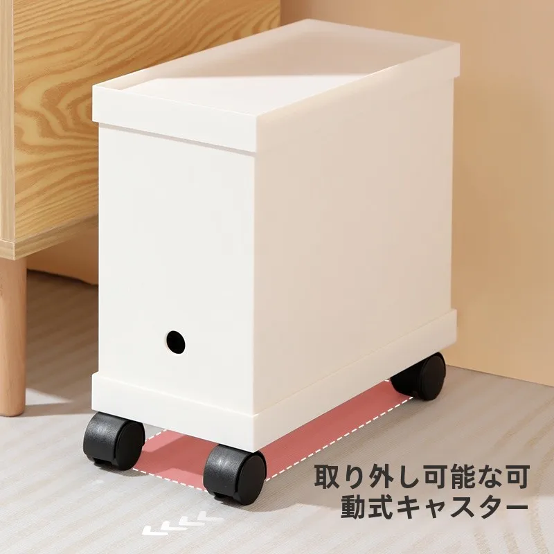 引き出し式収納ボックス：30×30ボックスのスリムデザインと防塵蓋によるデスク周辺収納効果