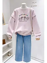 大きいサイズのルーズフィットパーカー【春秋用・カジュアル・女性用】（セットアップ対応）