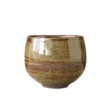 粗陶製 ロハンマスターカップ【大容量・倒れないデザイン・ヴィンテージ風茶器】