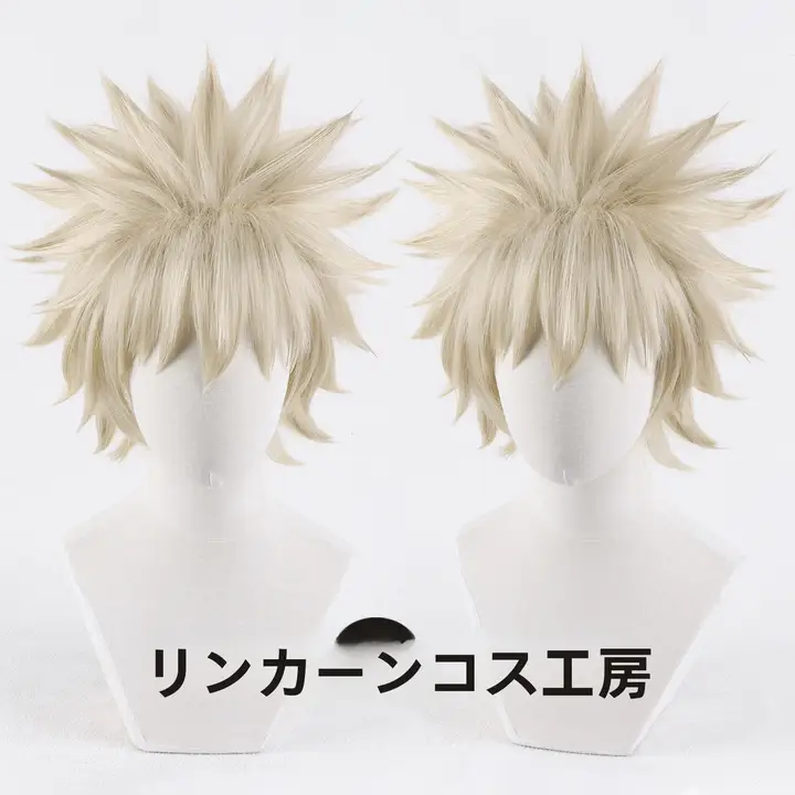 アマ風浅金爆発ヘア コスプレ用ウィッグ【加厚ショート・万能スタイル】