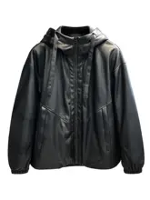極上の柔らかさ！ダックダウンライダースジャケット【冬用・防寒・厚手】
