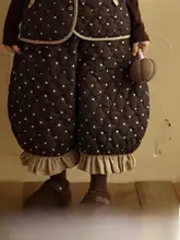 バブルパンツ キッズ ガールズ ベビー ロングパンツ フリル 裏起毛 厚手 あったか 秋冬