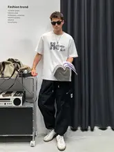 五分袖Tシャツ メンズ コットン グラフィティ柄 英字プリント ストリート 大きいサイズ 夏