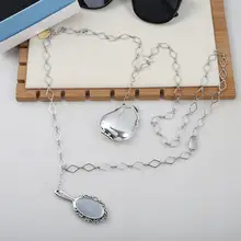 ヴィンテージスタイルのミニバッグ型ペンダント【ダイヤモンドパターンチェーン・ウエ  ストチェーン・セーター用】