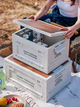 アウトドアイベントに最適！折りたたみ収納ボックス【プラスチック製・衣類やおもちゃの整理に便利】