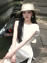 オシャレなフリンジ付きロングニットネックレス【チューブ状デザイン・カジュアル感】