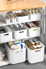 プラスチック製 デスクトップ収納ボックス【キッチン・バスルーム用・化粧品収納】