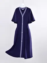 パフスリーブ ワンピース 女性 春夏 高級 精緻 気品 Aライン