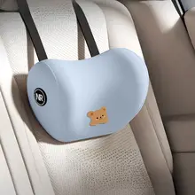 子供用車載枕【かわいいカートゥーンデザイン・長時間座座り対応・首・腰サポート】