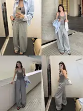 快適な混紡コットン製フィットパンツ【脚口調整可能・女性用・スリムデザイン】