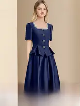 洗練された雰囲気の上品なトップスとスカート【春夏用・軽やかデザイン】（セットアップ対応）