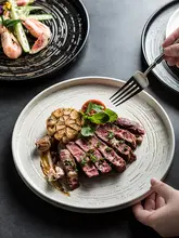 高級西洋食器 プレート【和風ステーキ皿・創造的デザイン・多用途】