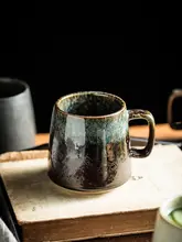 ヴィンテージスタイルの粗陶マグカップ【個性的なデザイン・オフィスやティータイムに最適】