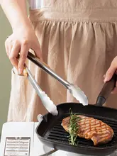 onlycook ステンレス製 肉用トング【キッチン用・バーベキュー・焼肉・ベーキング対応】