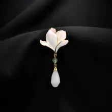 玉蘭花ブローチ【旗袍用・高級感・国風・精緻・女性用】