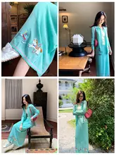 ニット透かしデザインのカーディガンと刺繍入りスカート【春の優しい文芸スタイル・セットアップ対応】