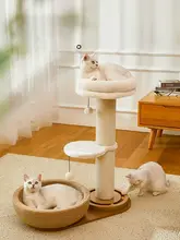 天然素材の麻猫爪柱【耐摩耗・突起高設計・木製・立式】