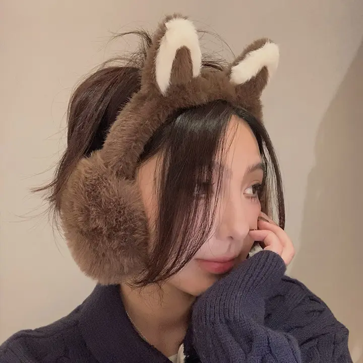 可愛い猫耳デザインの耳あて【秋冬用・防寒・学生向け】