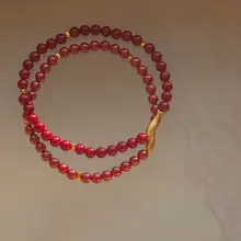 新中式デザインの朱砂帝王砂小魚ブレスレット【レトロスタイル・ギフト用】