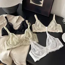 女性用 超薄型メッシュレースブラジャー【快適・お洒落・夏用】