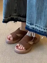 レディース 本革 厚底サンダル【アウトドア・快適・夏用】