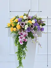 高級造花のビジネス会議用講演台装飾フラワー【下垂花・サインテーブル用】