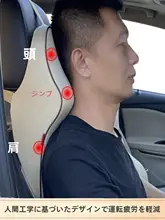 リスタ リアシート用 メモリーフォームヘッドレスト【快適サポート・汎用タイプ・車載用】