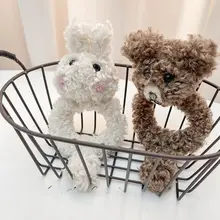 秋冬用 かわいい毛しゅのクマのヘアゴム【丸いシニヨン用・女の子向け】