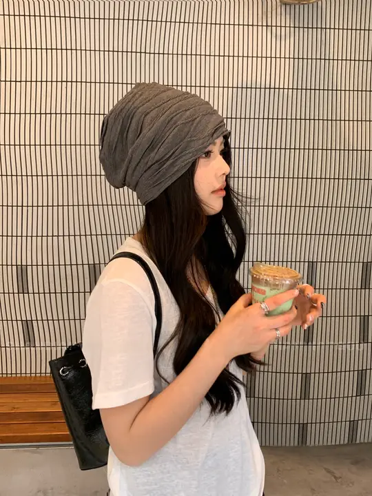 レトロスタイルのふんわり冷帽【韓国風・女性用・Y2Kデザイン】